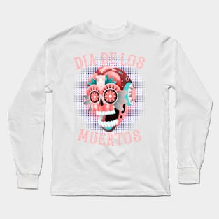 Dia de los Muertos Pastell Sugar Skull Long Sleeve T-Shirt